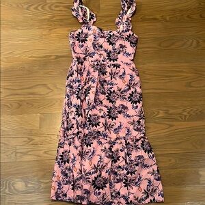 J. Crew purple and Black Smocked Dress